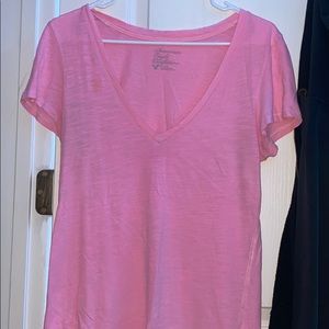 American Eagle Pink V-Neck T-Shirt